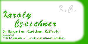karoly czeichner business card